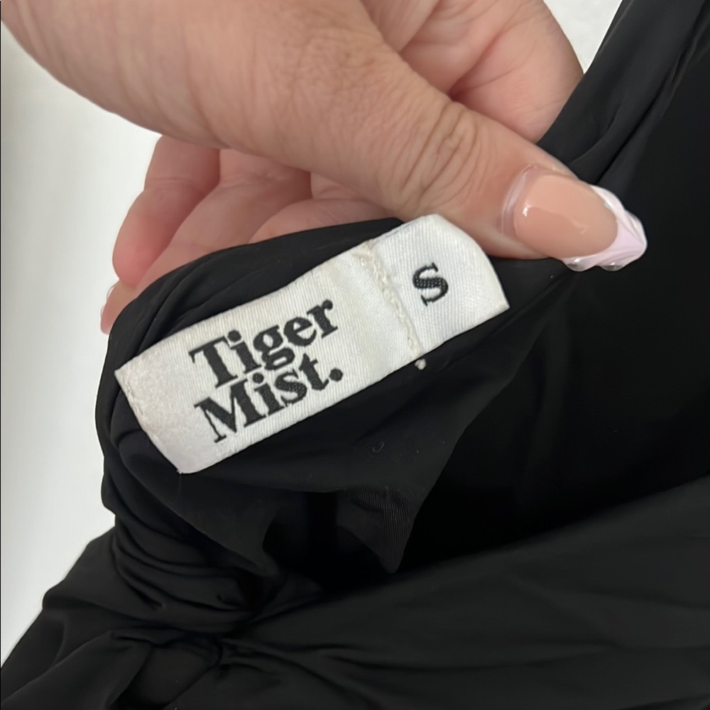 Tiger Mist Black Ruched Mini Dress - Picture 4 of 6